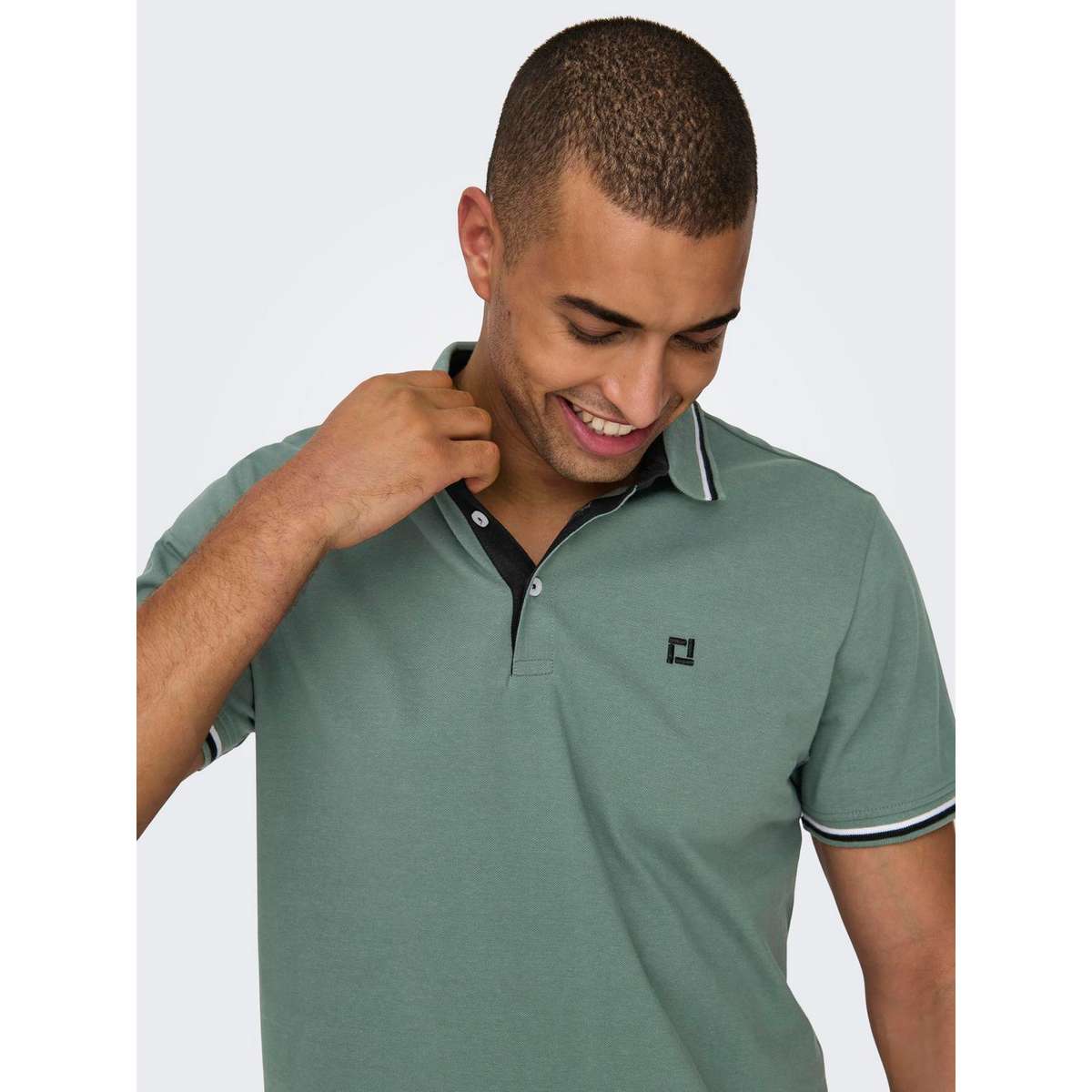 ONLY & SONS REGULAR FIT POLO POLO-SHIRT 22024827 DARK FOREST - Πράσινο - L